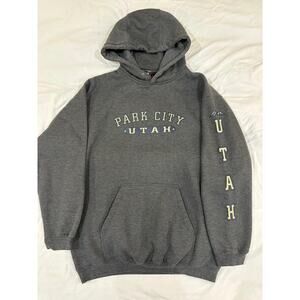 Park City Utah Charcoal Gray Hoodie Size Medium Kenpo